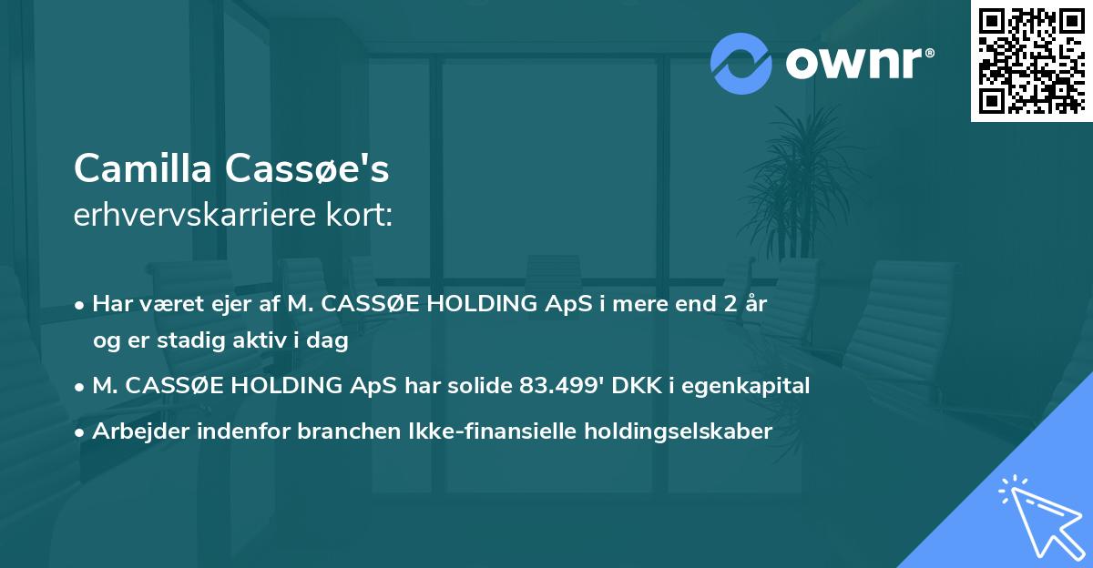Camilla Cassøe's erhvervskarriere kort