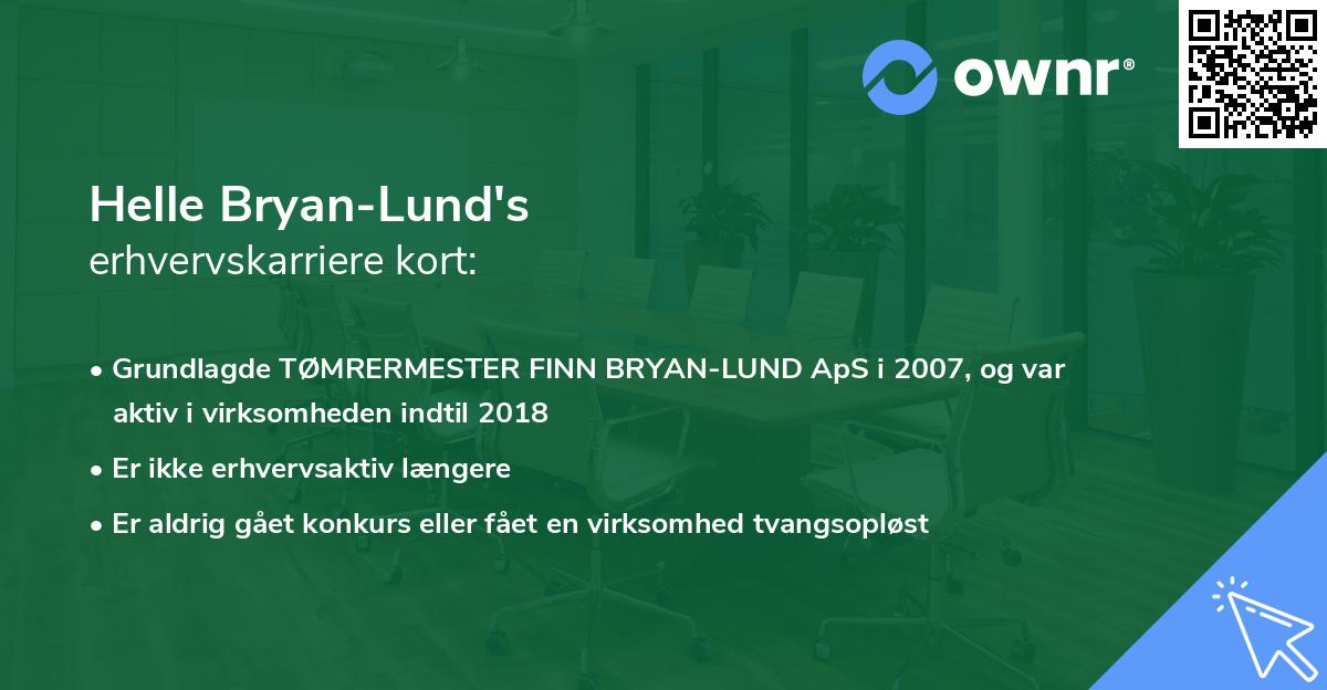 Helle Bryan-Lund's erhvervskarriere kort
