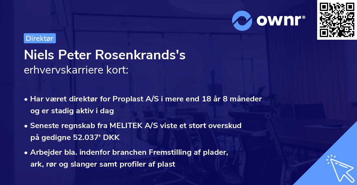 Niels Peter Rosenkrands's erhvervskarriere kort