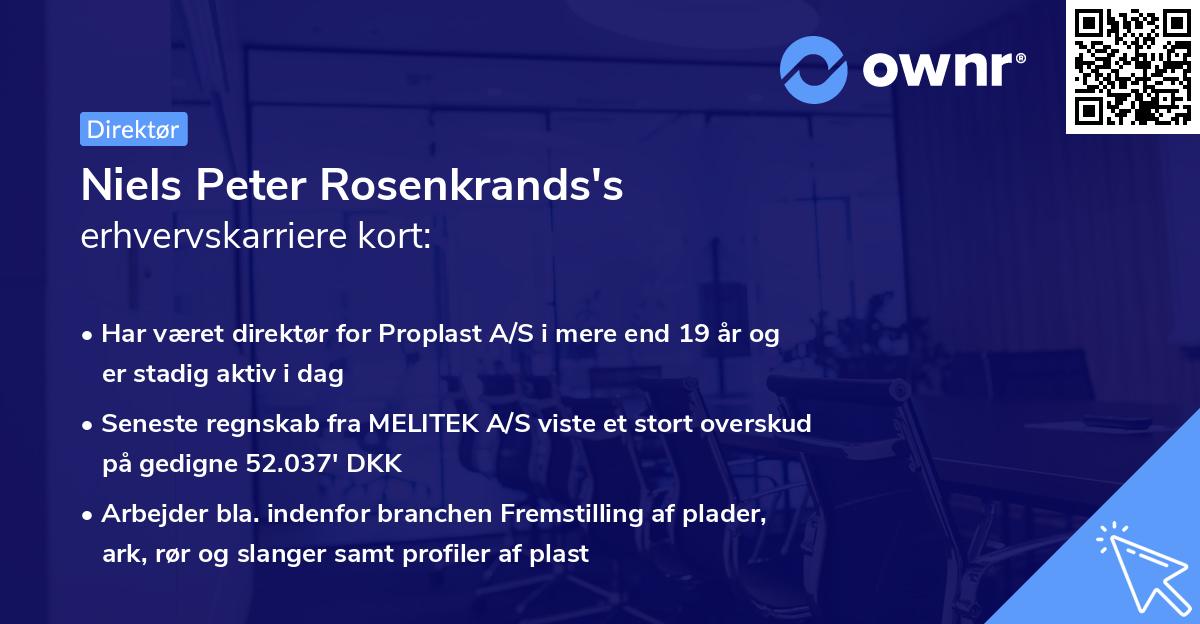 Niels Peter Rosenkrands's erhvervskarriere kort