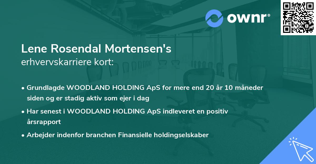 Lene Rosendal Mortensen's erhvervskarriere kort