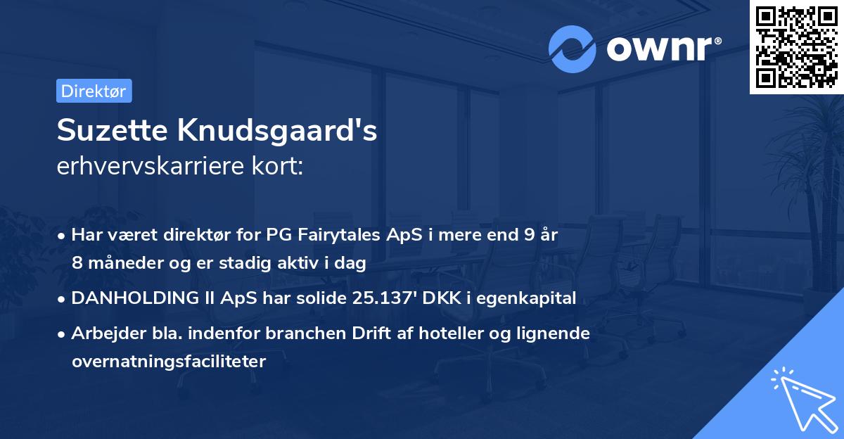 Suzette Knudsgaard's erhvervskarriere kort