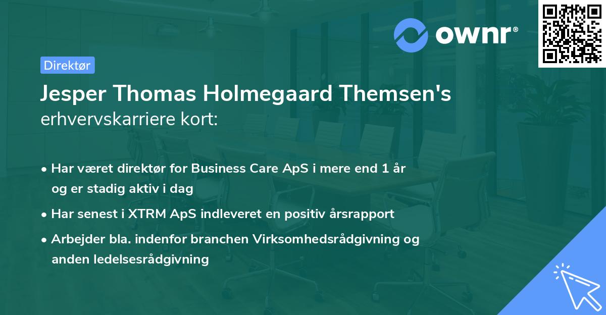 Jesper Thomas Holmegaard Themsen's erhvervskarriere kort