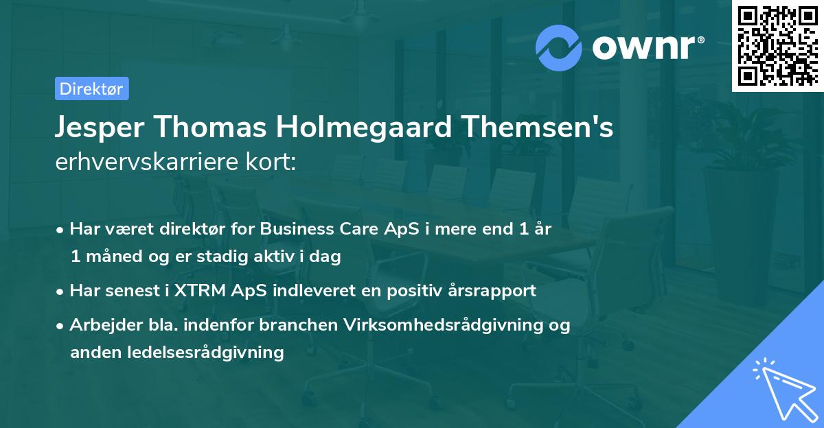Jesper Thomas Holmegaard Themsen's erhvervskarriere kort