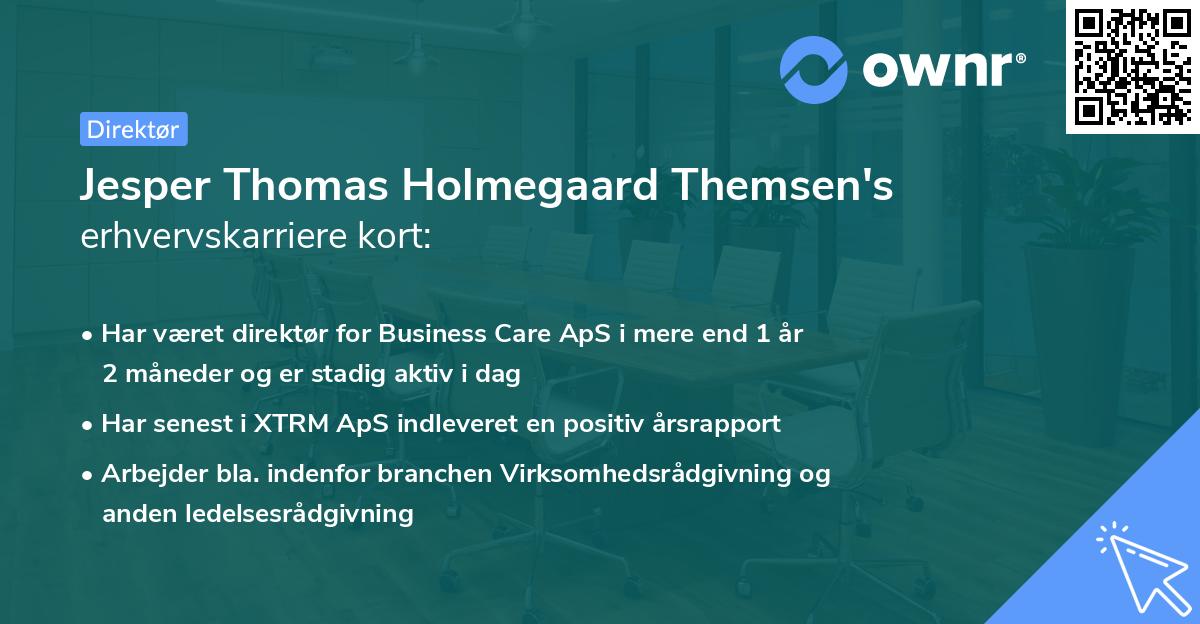 Jesper Thomas Holmegaard Themsen's erhvervskarriere kort