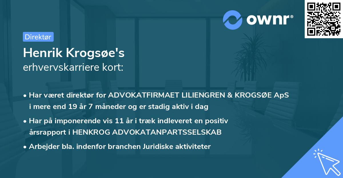Henrik Krogsøe's erhvervskarriere kort