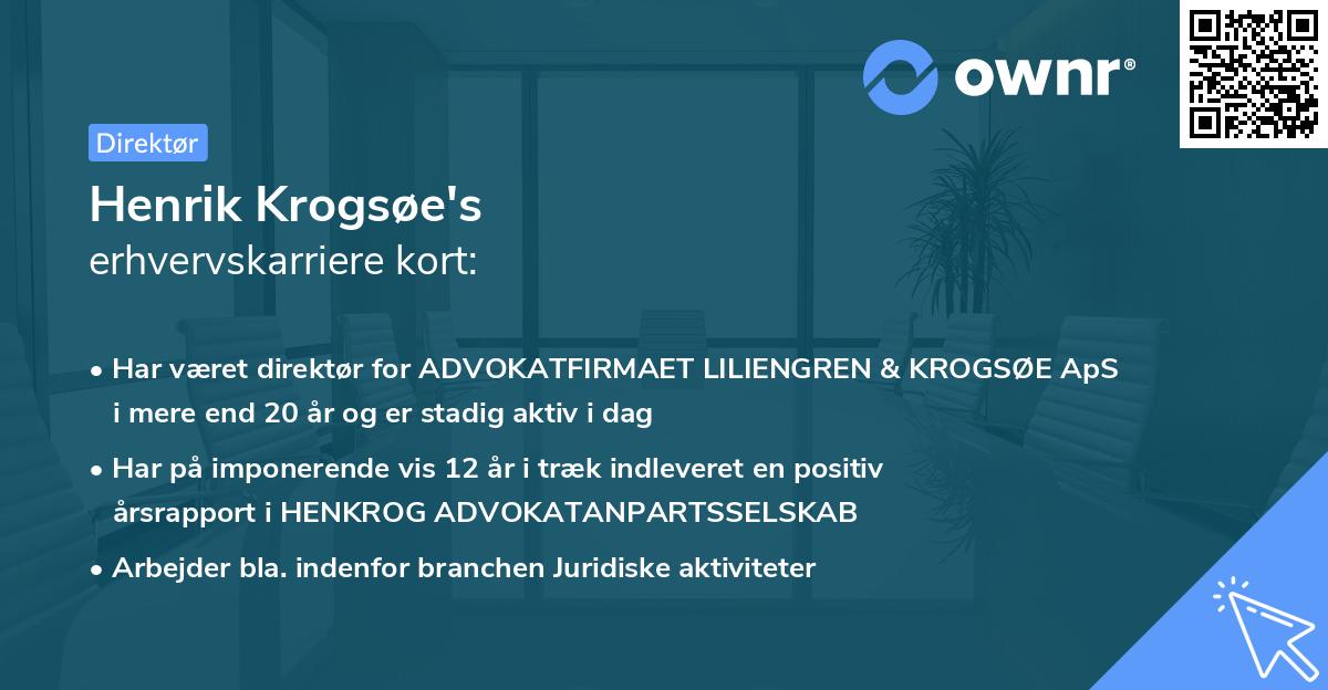Henrik Krogsøe's erhvervskarriere kort