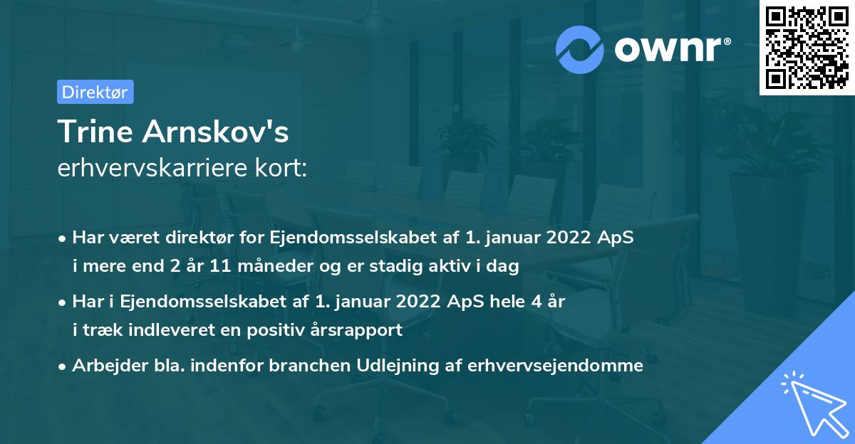 Trine Arnskov's erhvervskarriere kort