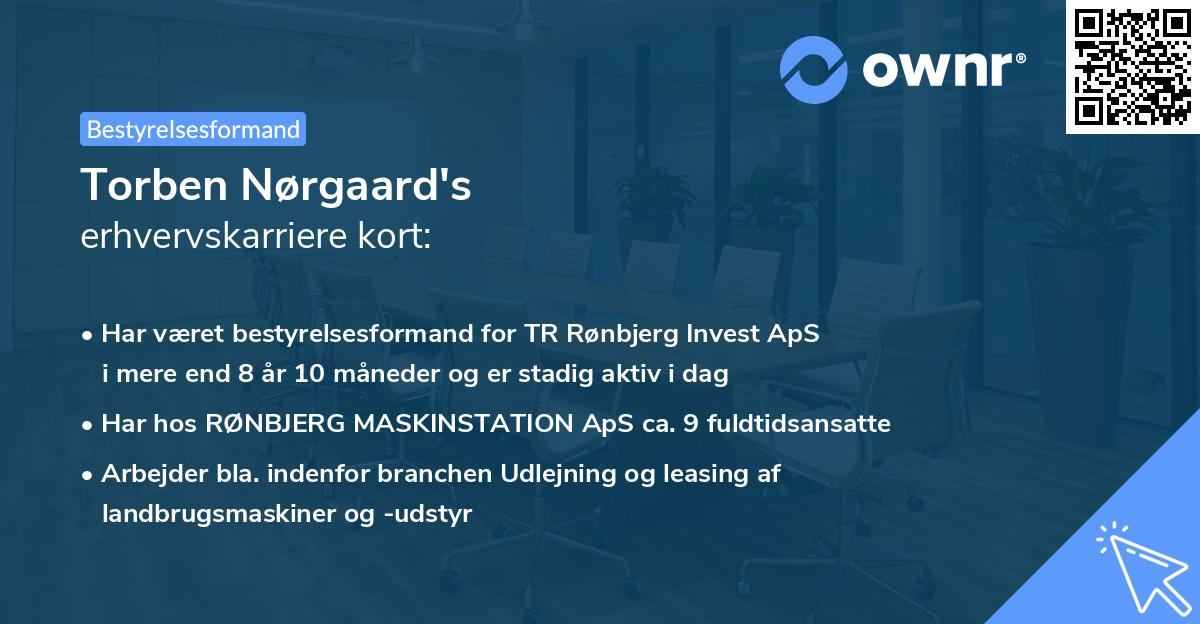 Torben Nørgaard's erhvervskarriere kort