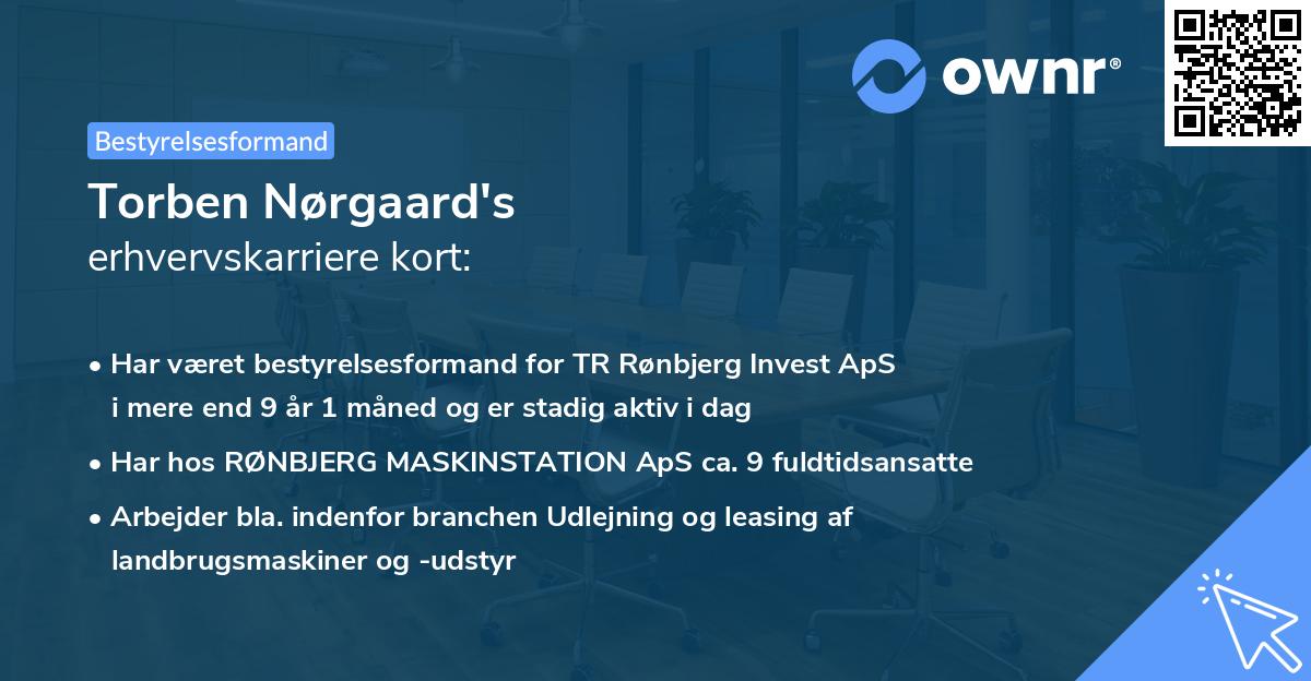 Torben Nørgaard's erhvervskarriere kort