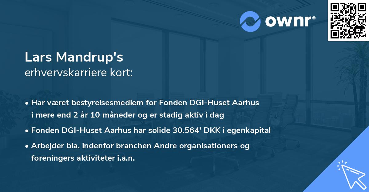 Lars Mandrup's erhvervskarriere kort