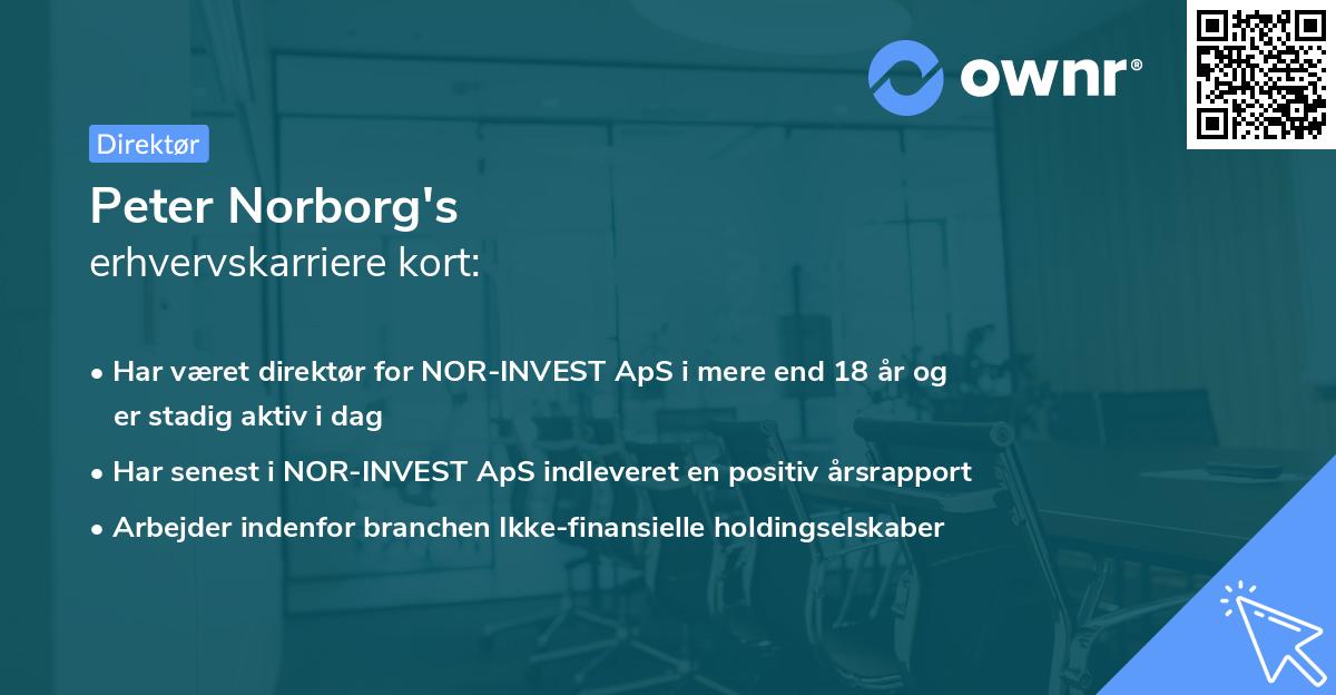 Peter Norborg's erhvervskarriere kort
