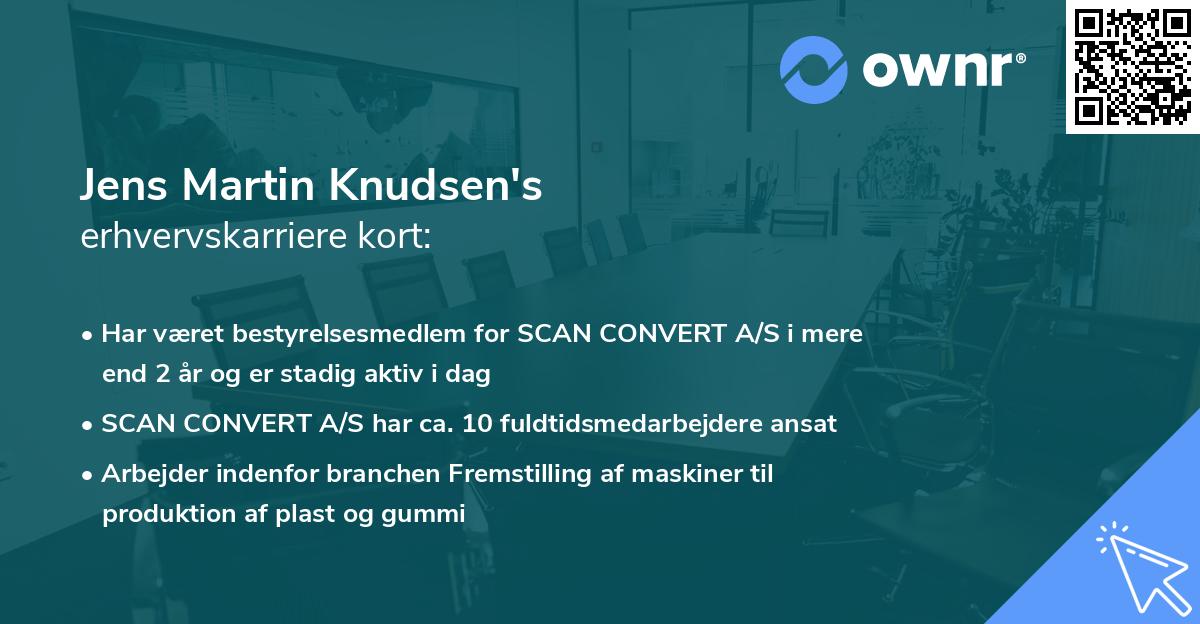 Jens Martin Knudsen's erhvervskarriere kort