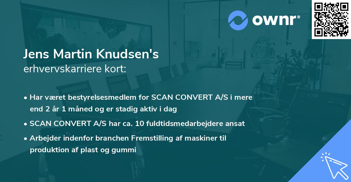 Jens Martin Knudsen's erhvervskarriere kort
