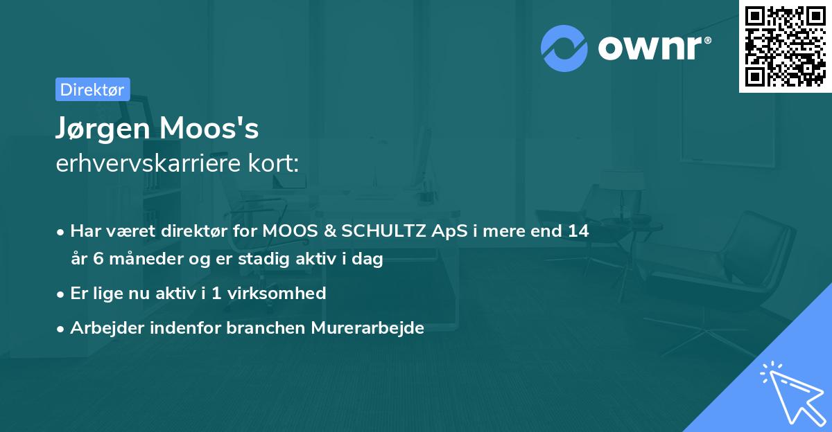 Jørgen Moos's erhvervskarriere kort