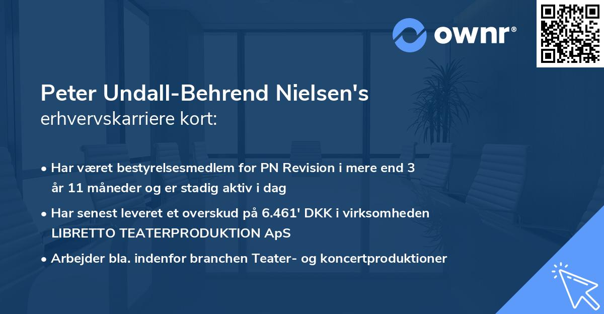 Peter Undall-Behrend Nielsen's erhvervskarriere kort