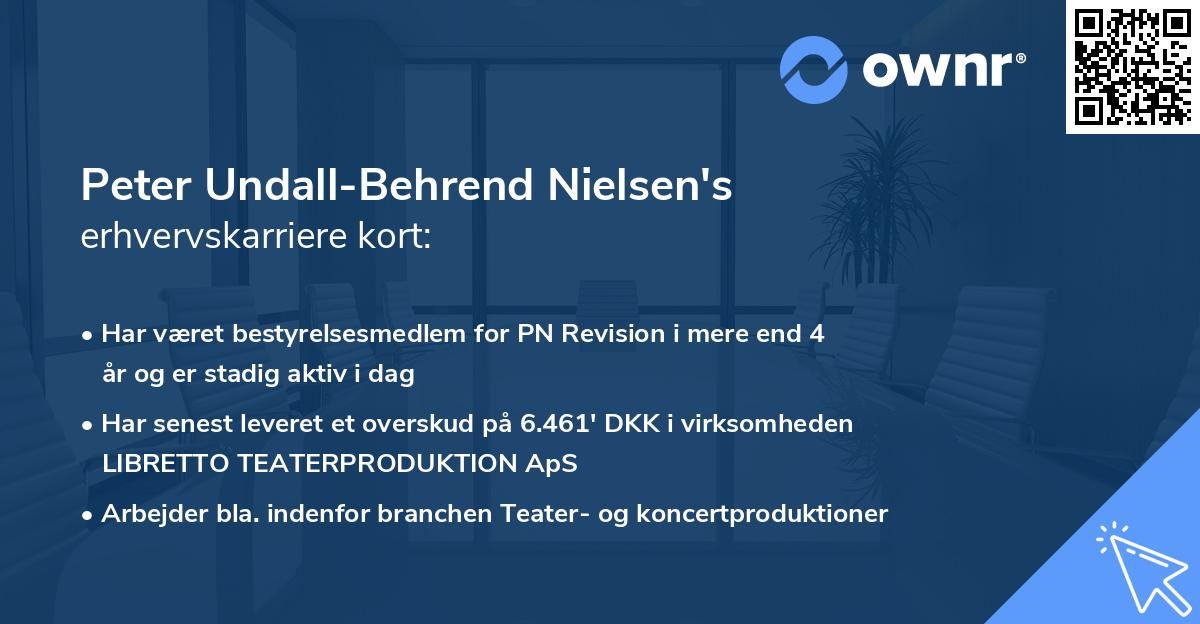 Peter Undall-Behrend Nielsen's erhvervskarriere kort