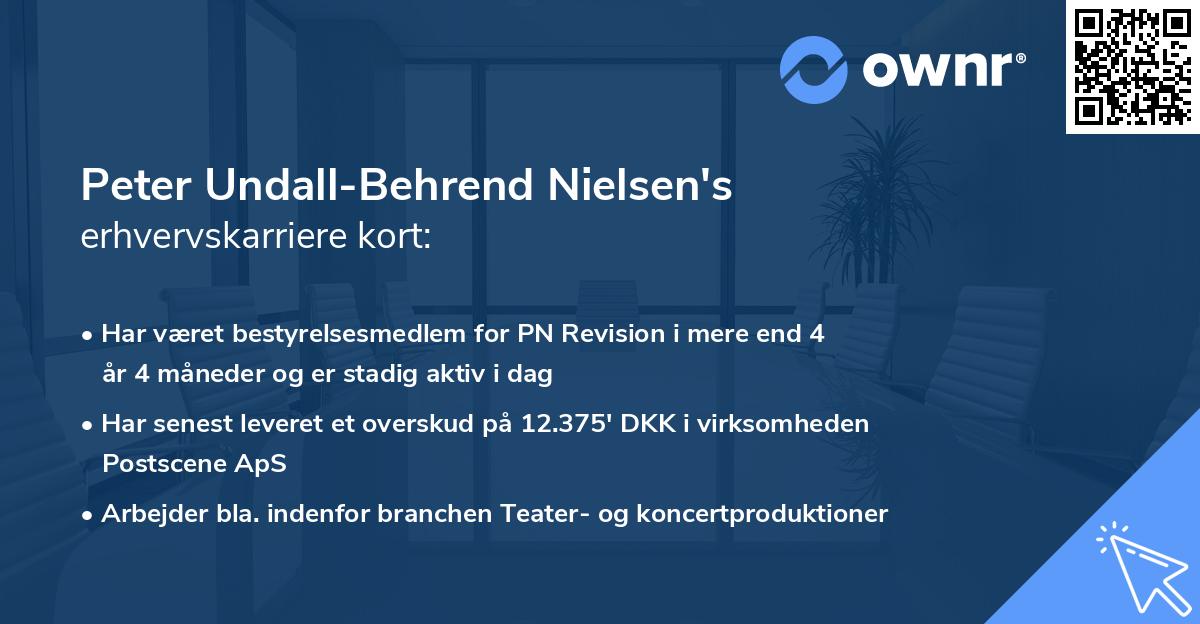Peter Undall-Behrend Nielsen's erhvervskarriere kort
