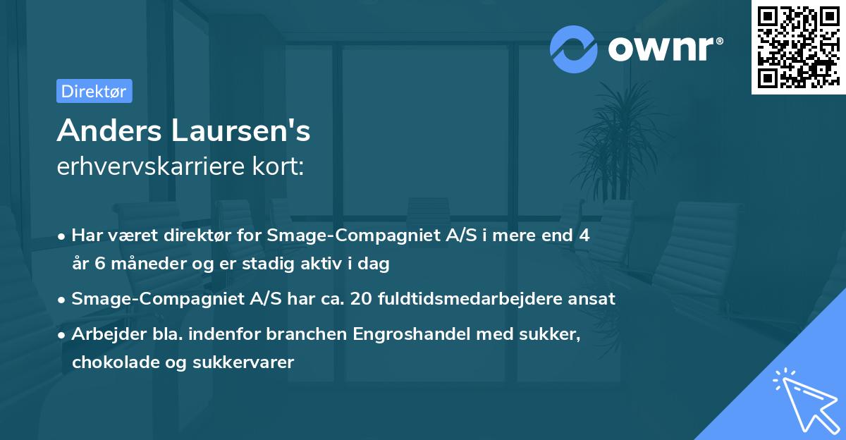 Anders Laursen's erhvervskarriere kort