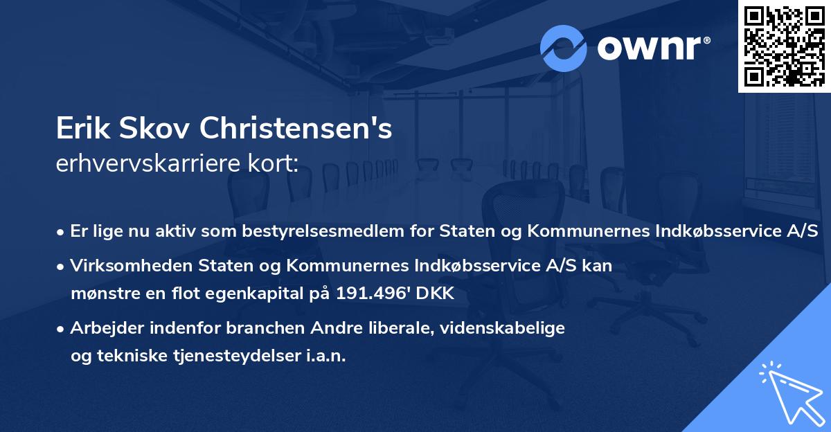 Erik Skov Christensen's erhvervskarriere kort