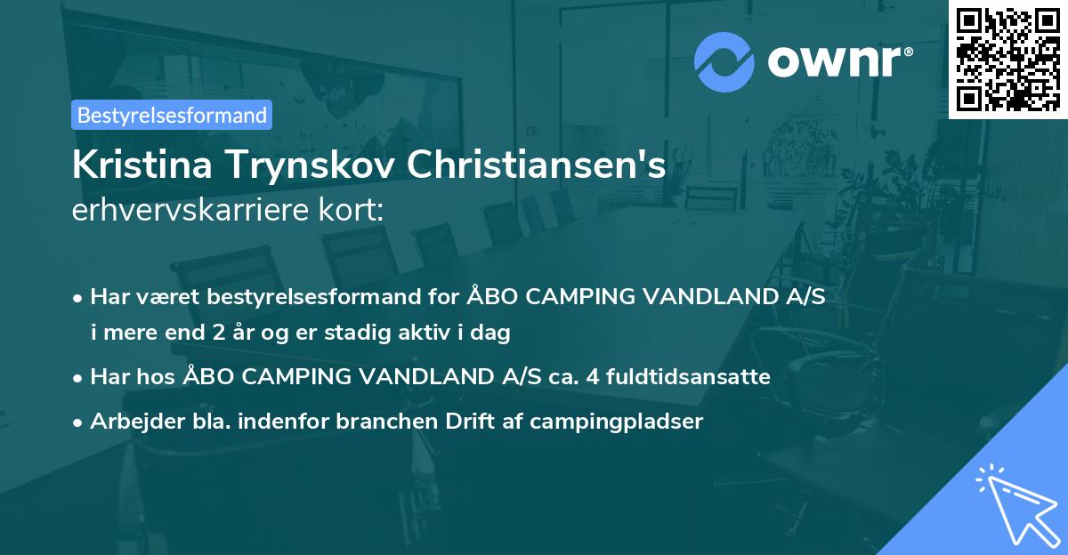 Kristina Trynskov Christiansen's erhvervskarriere kort