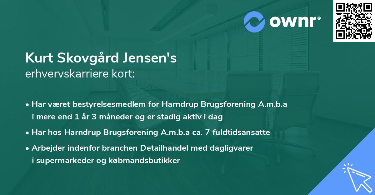 Kurt Skovgård Jensen's erhvervskarriere kort