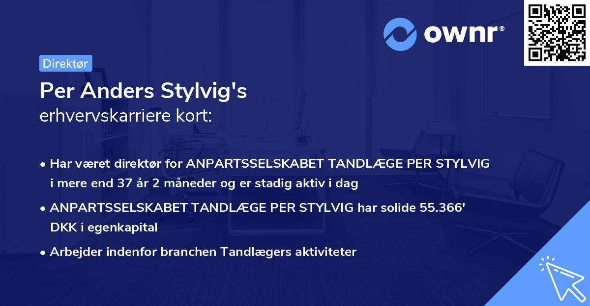 Per Anders Stylvig's erhvervskarriere kort