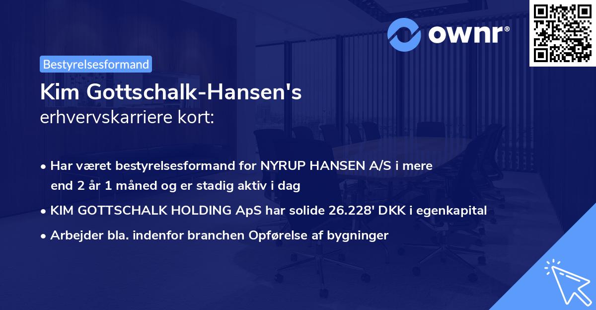 Kim Gottschalk-Hansen's erhvervskarriere kort