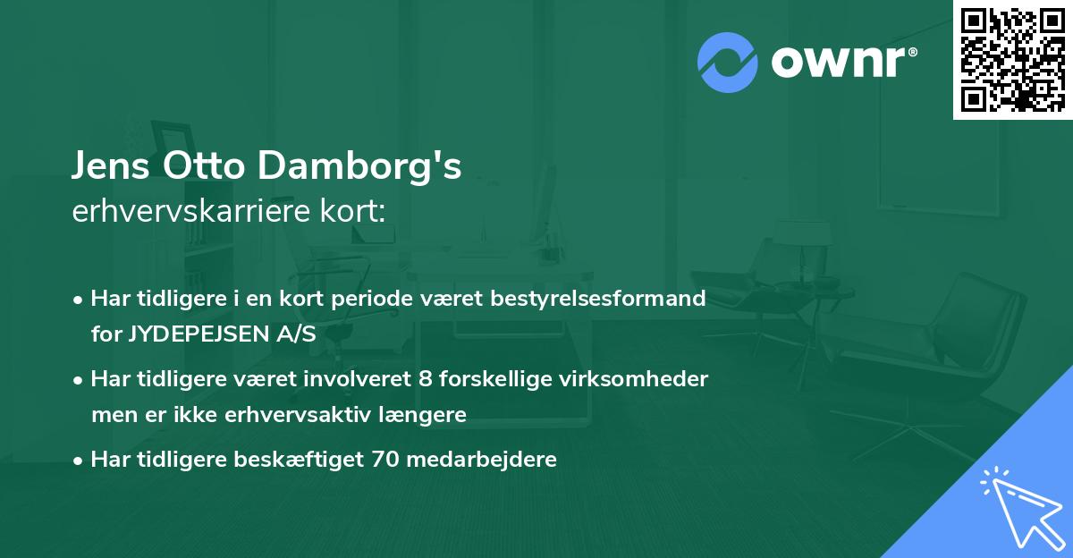 Jens Otto Damborg's erhvervskarriere kort
