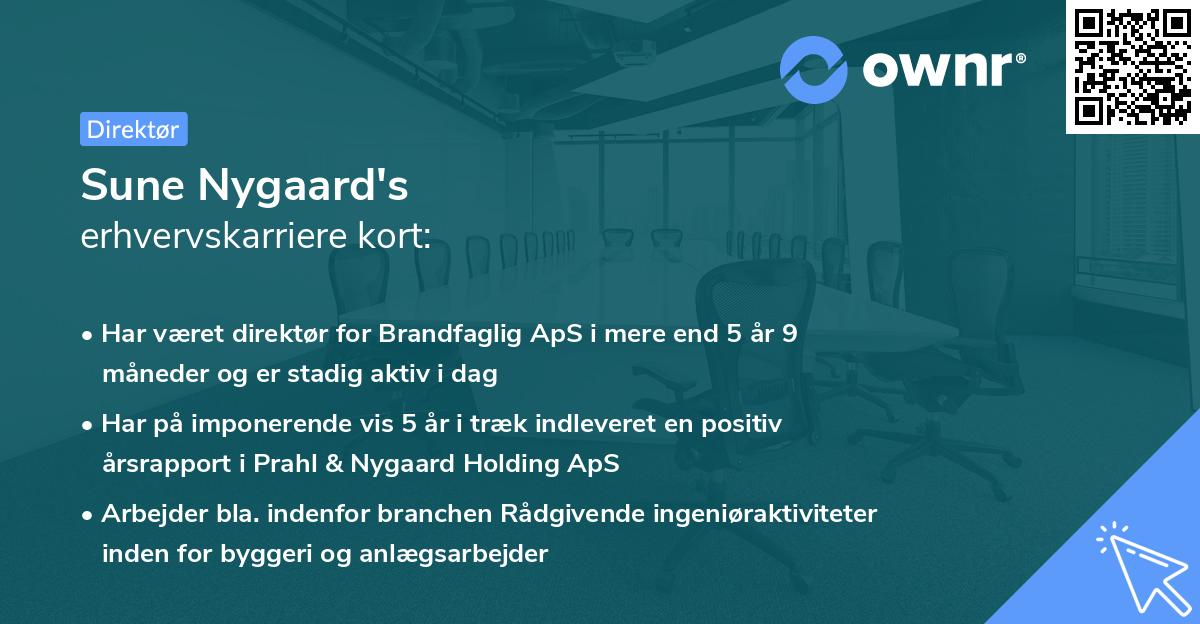 Sune Nygaard's erhvervskarriere kort