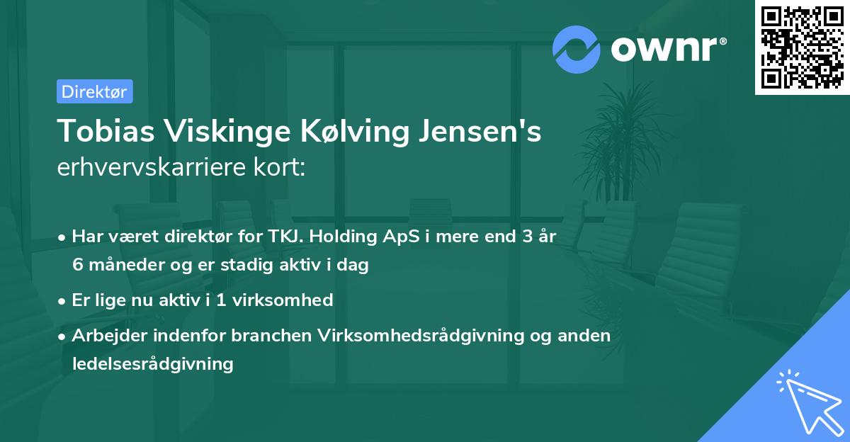 Tobias Viskinge Kølving Jensen's erhvervskarriere kort