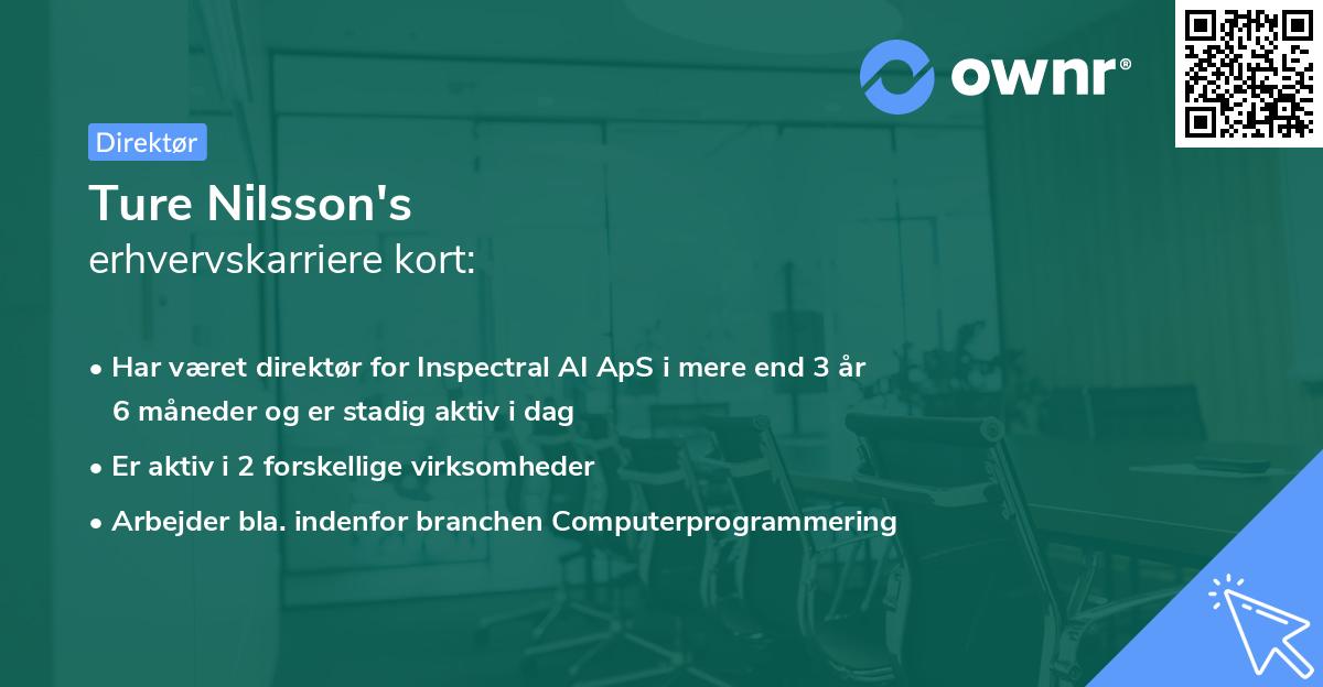 Ture Nilsson's erhvervskarriere kort