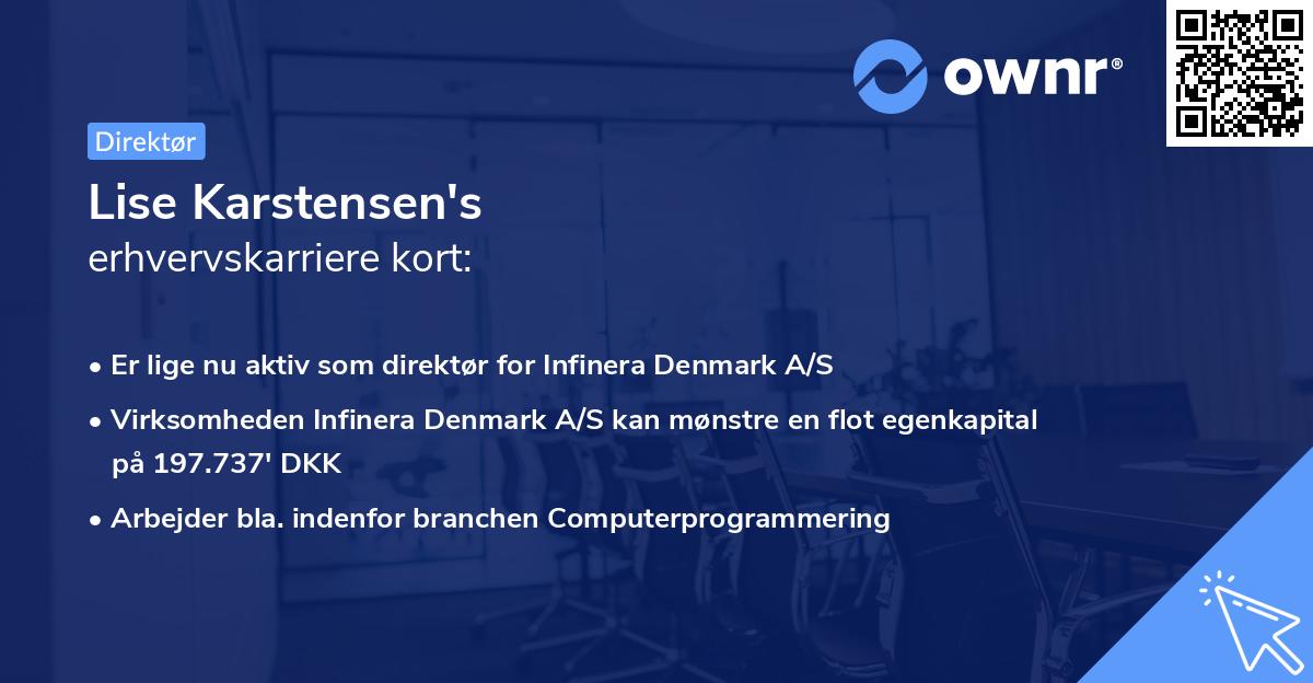 Lise Karstensen's erhvervskarriere kort