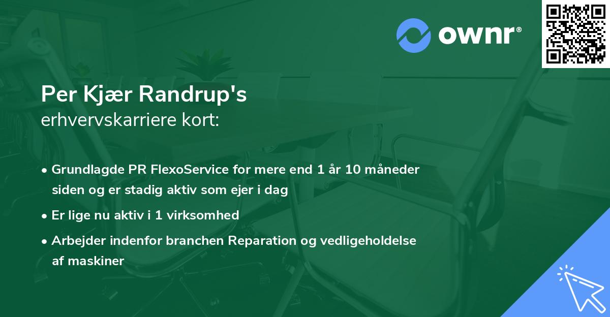 Per Kjær Randrup's erhvervskarriere kort
