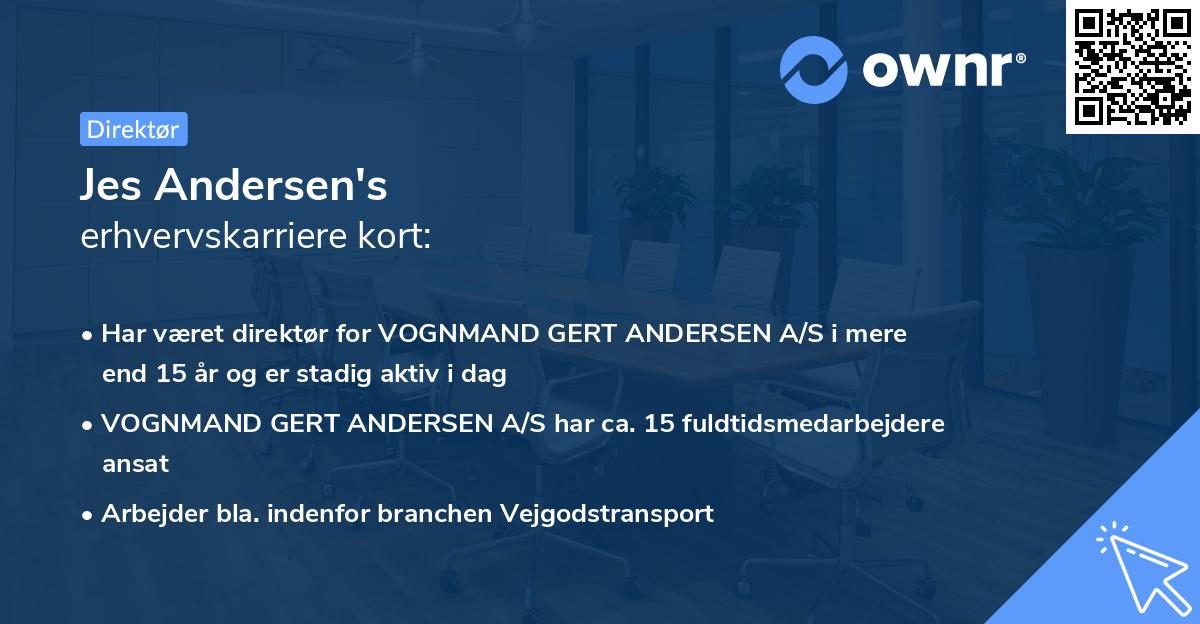 Jes Andersen's erhvervskarriere kort