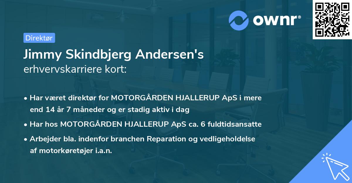 Jimmy Skindbjerg Andersen's erhvervskarriere kort