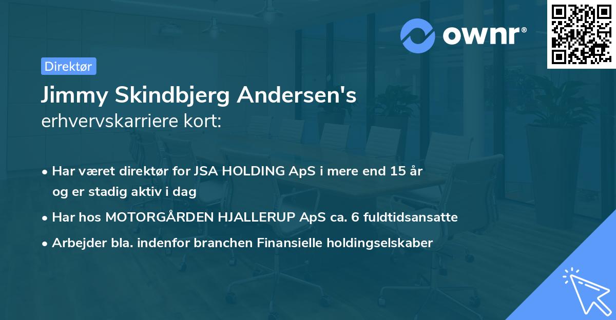 Jimmy Skindbjerg Andersen's erhvervskarriere kort