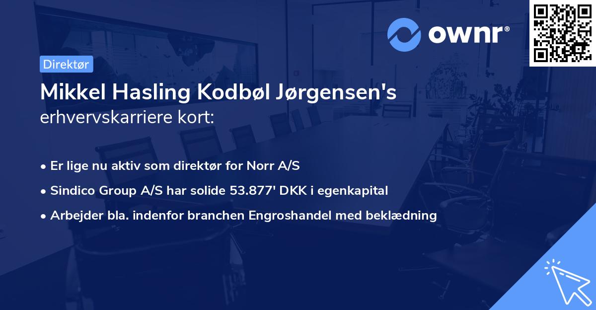 Mikkel Hasling Kodbøl Jørgensen's erhvervskarriere kort