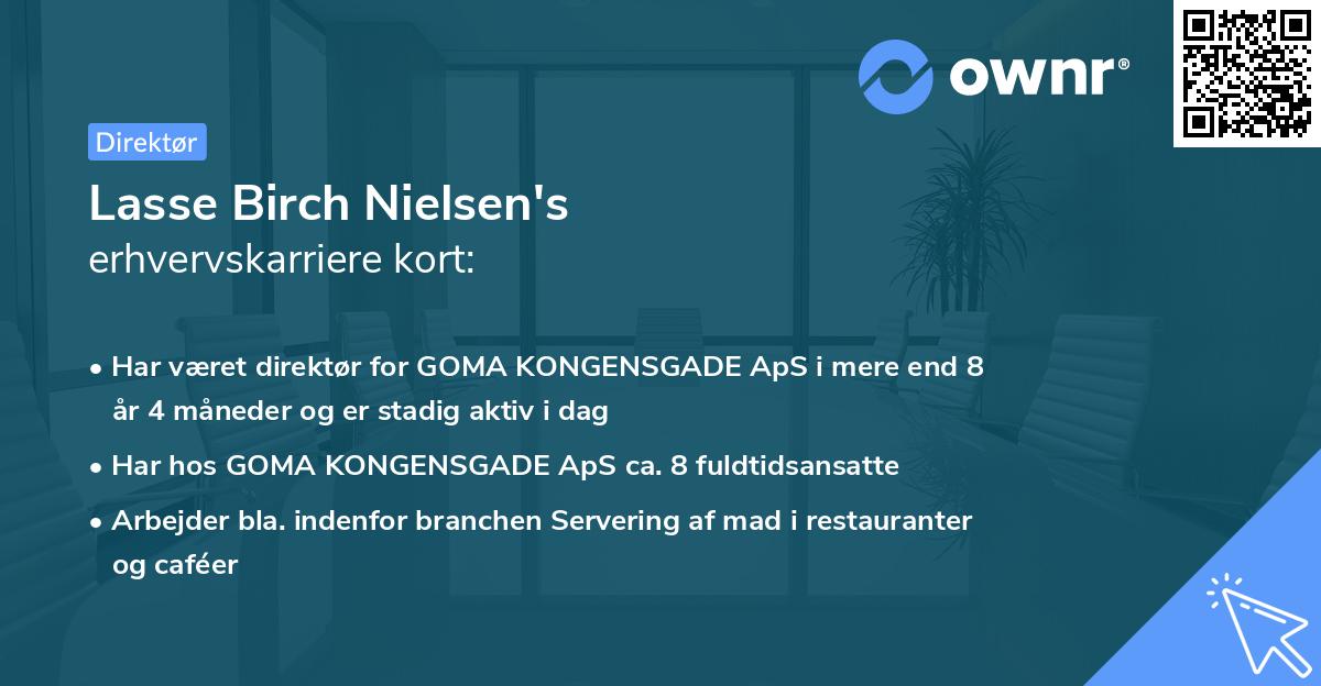 Lasse Birch Nielsen's erhvervskarriere kort