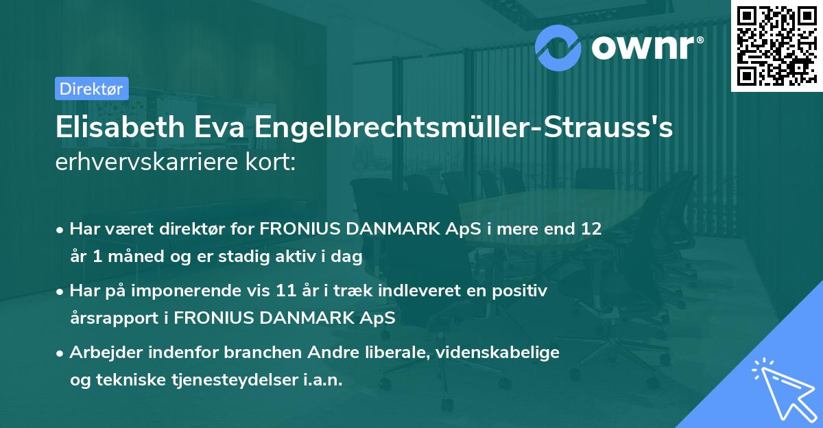 Elisabeth Eva Engelbrechtsmüller-Strauss's erhvervskarriere kort