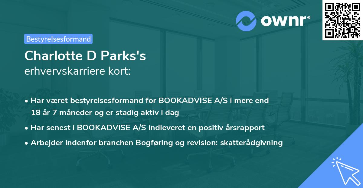 Charlotte D Parks's erhvervskarriere kort