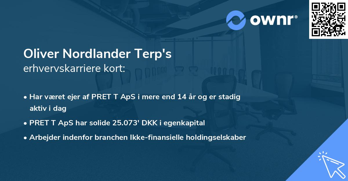 Oliver Nordlander Terp's erhvervskarriere kort