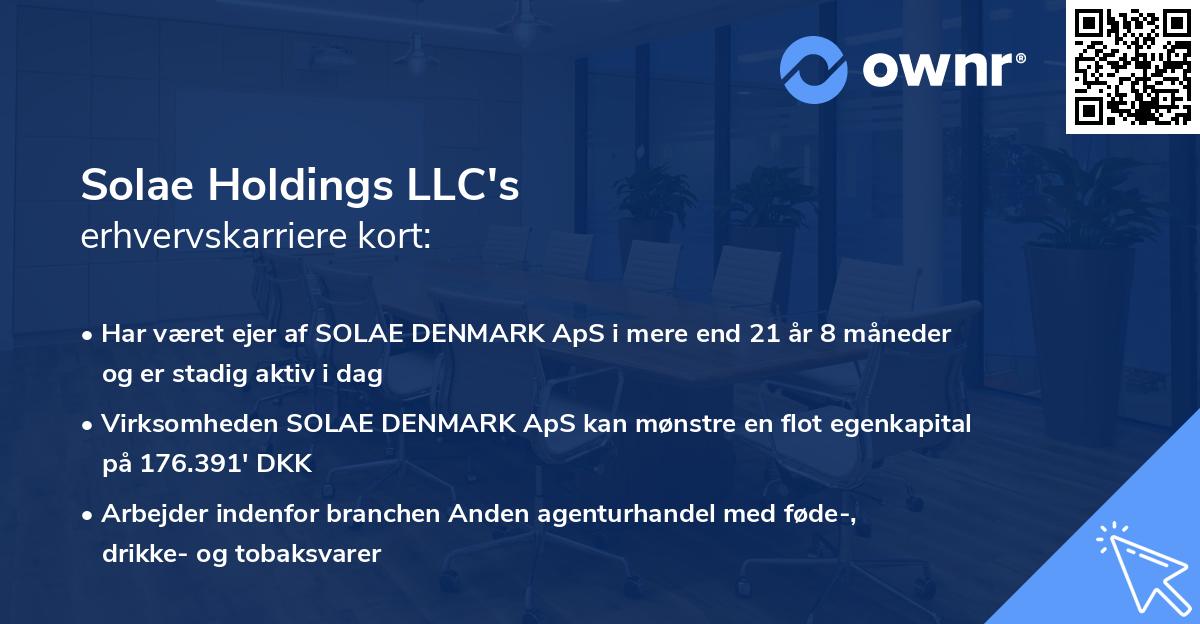 Solae Holdings LLC's erhvervskarriere kort