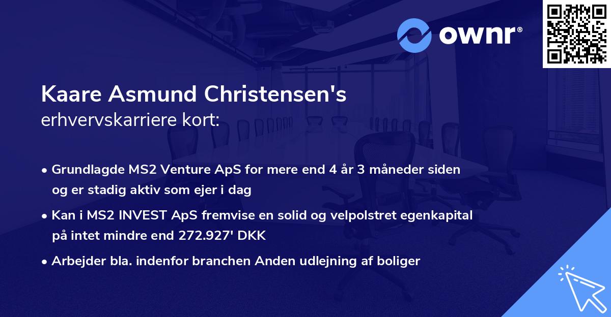 Kaare Asmund Christensen's erhvervskarriere kort