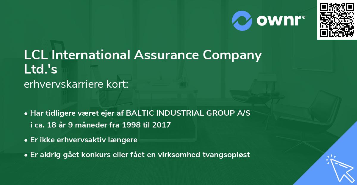LCL International Assurance Company Ltd.'s erhvervskarriere kort