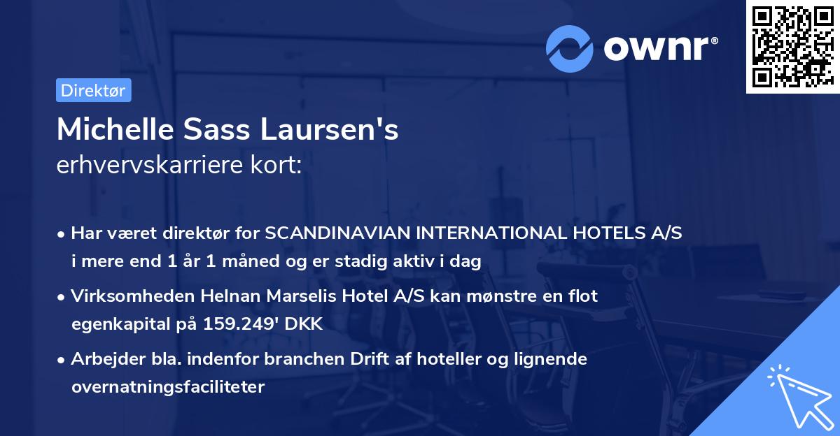 Michelle Sass Laursen's erhvervskarriere kort