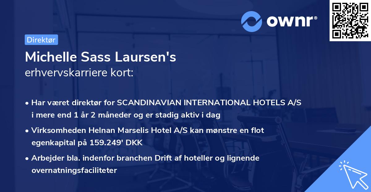 Michelle Sass Laursen's erhvervskarriere kort