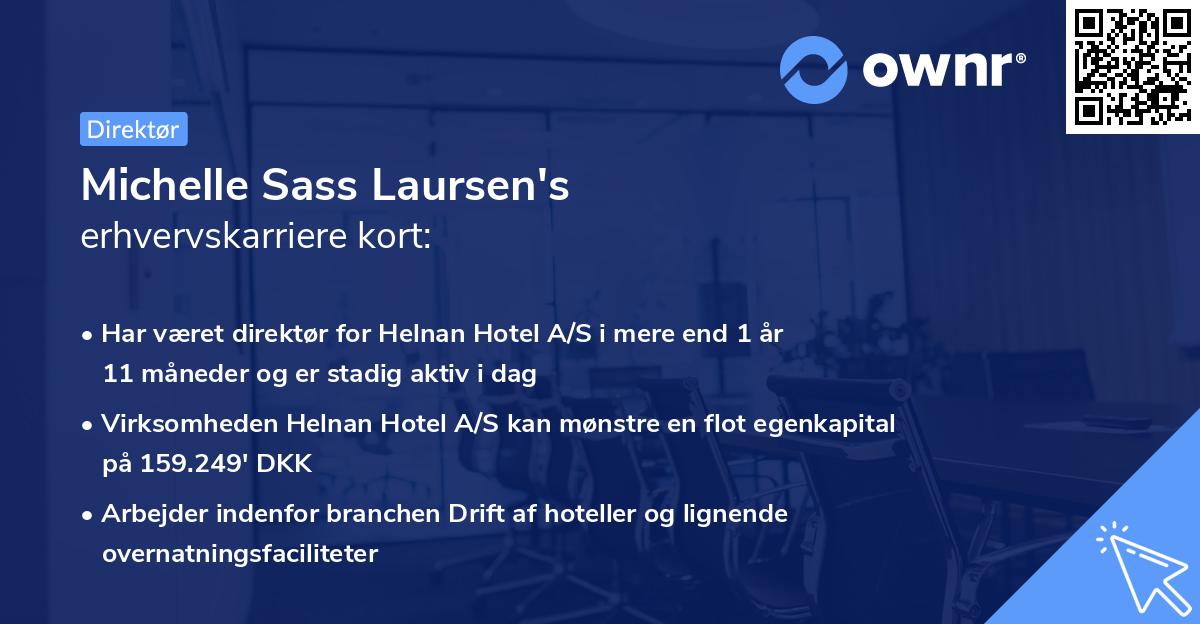 Michelle Sass Laursen's erhvervskarriere kort
