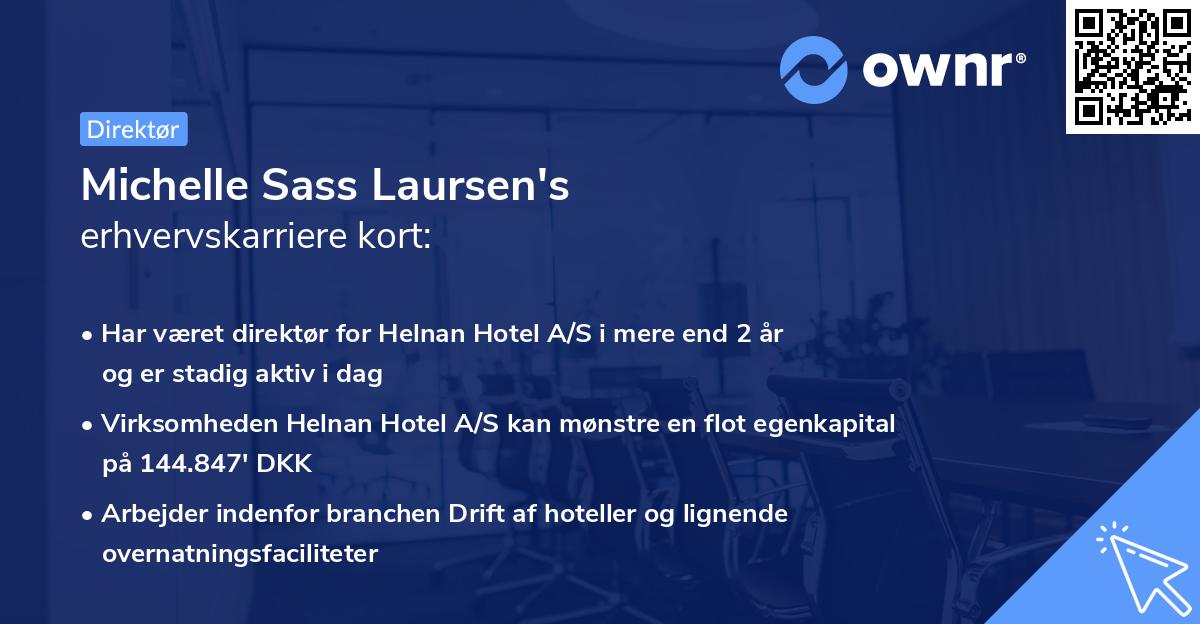 Michelle Sass Laursen's erhvervskarriere kort