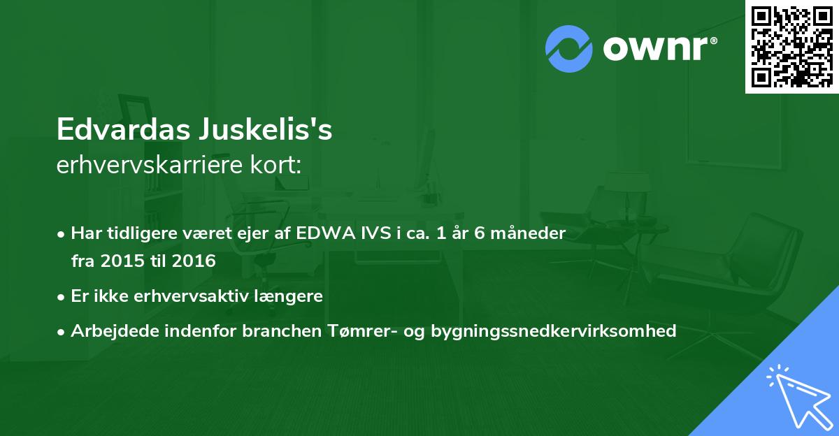 Edvardas Juskelis's erhvervskarriere kort